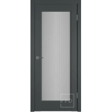 Дверь межкомнатная ВФД Элегант 1ВР Эмалекс графит, стекло Сатин Арт